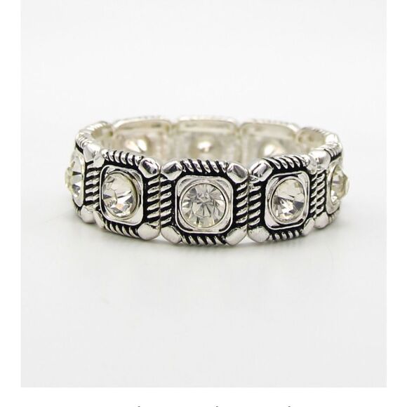 Rhinestone Stretch Bracelet - Fashion Jewelry - Picture 3 of 4